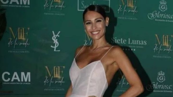 Pampita, vestida de novia en los Premios Martín Fierro de la Moda
