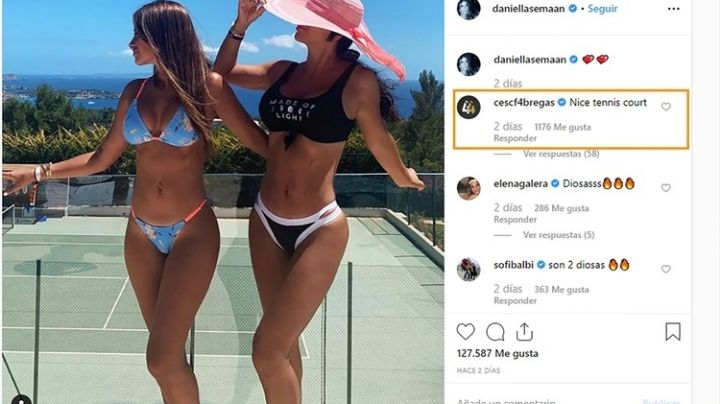 El pícaro comentario de Cesc Fábregas a una foto que sale Antonela Roccuzzo en bikini
