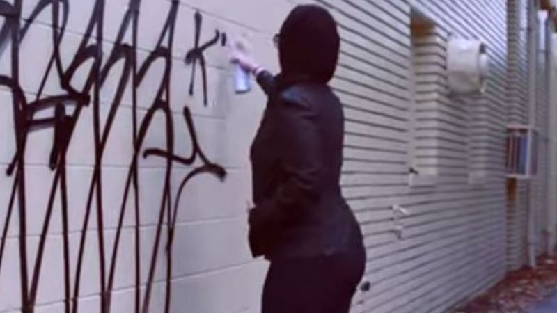 Detienen a "La Karina", la narco que alerta con grafitis la llegada de la policía