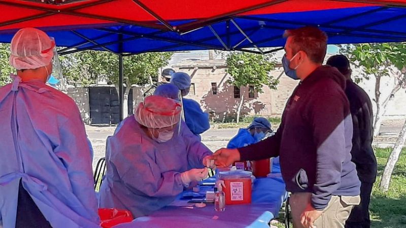 Búsqueda de coronavirus: realizaron un rastrillaje en una zona de Pocito y El Encón