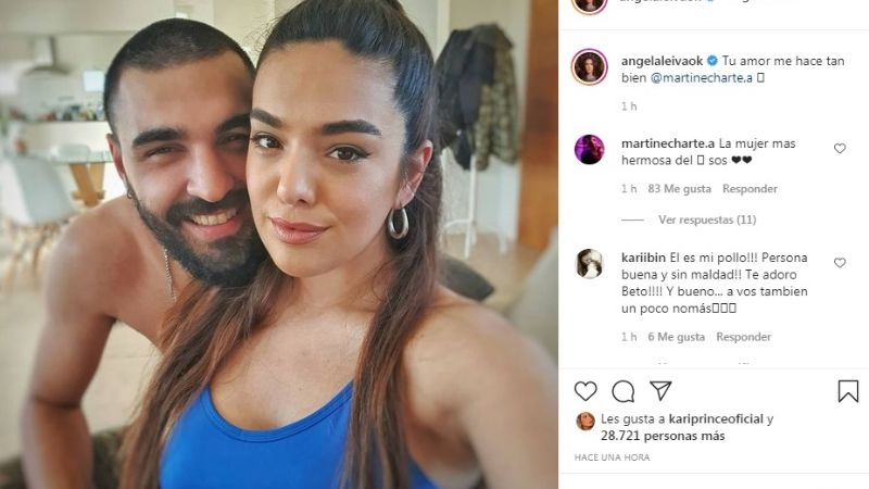 Ángela Leiva publicó una romántica foto con su novio