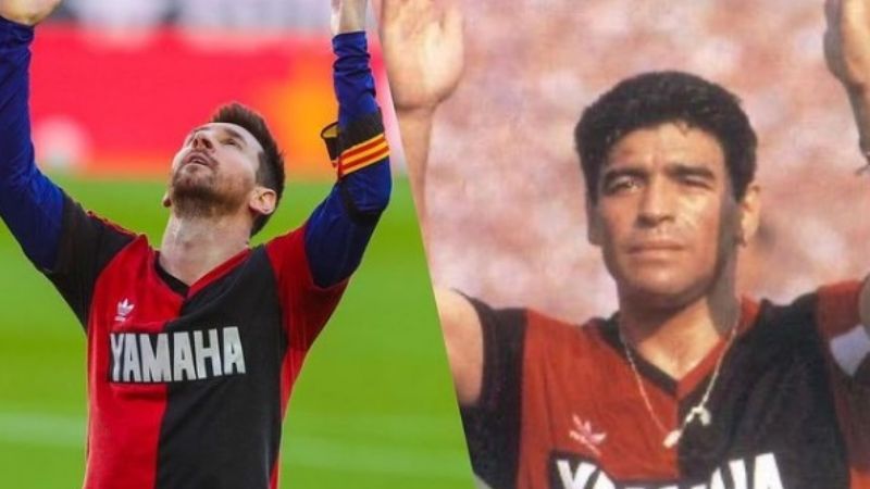 Tras su gesto en la cancha, Messi despidió a Maradona en las redes