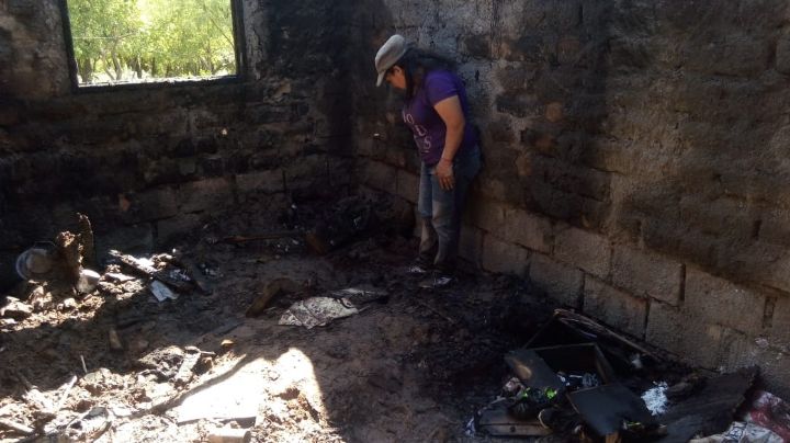Una familia de 11 personas se quedó sin nada tras un incendio en Caucete