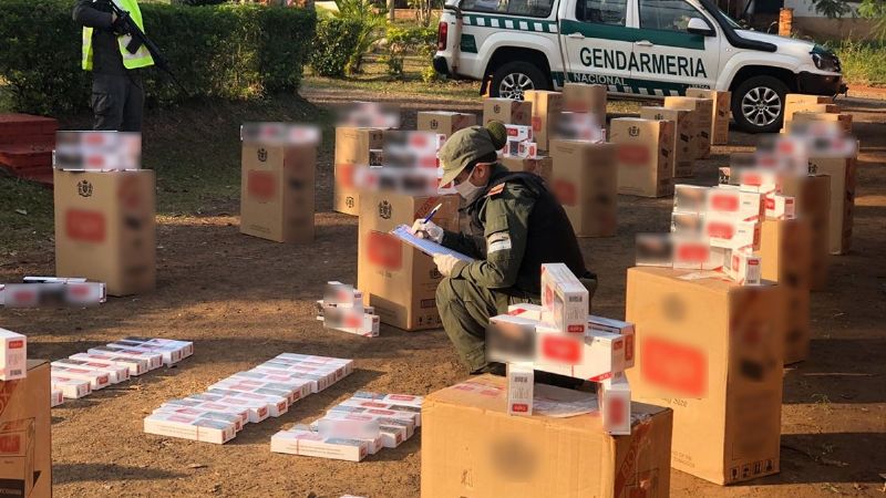 Gendarmería decomisó 27.440 paquetes de cigarrillos en Misiones