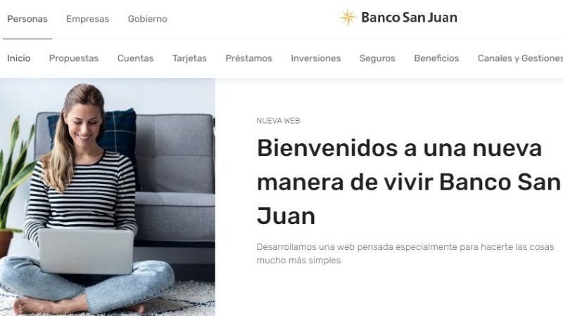 Banco San Juan presentó su nuevo sitio web multidispositivo