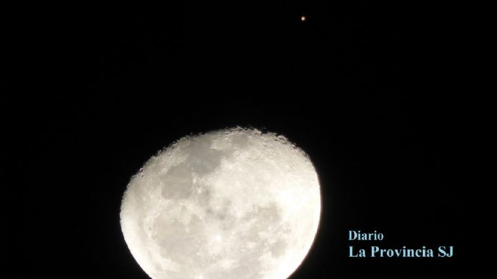 Increíble fenómeno: la Luna "estuvo acompañada" y se pudo ver desde San Juan