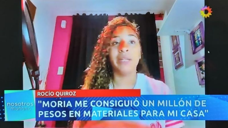 Rocío Quiroz: "Moria me consiguió un millón de pesos en materiales para arreglar mi casa"