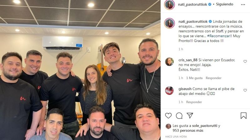 "Recomenzar": Nati Pastorutti sorprendió a sus fans con un vivo en Instagram