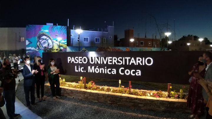 Inauguraron el Paseo Universitario en homenaje a Mónica Coca