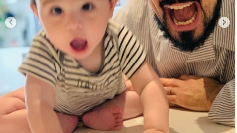 "De tal palo...": Abel Pintos sorprendió con una foto con su hijo