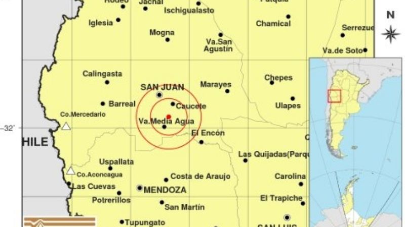 Un sismo se registró en San Juan en la noche de este miércoles