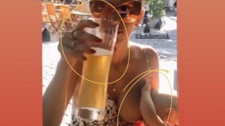 Polémica por fotos de Barby Silenzi dando amamantando mientras toma bebidas alcohólicas