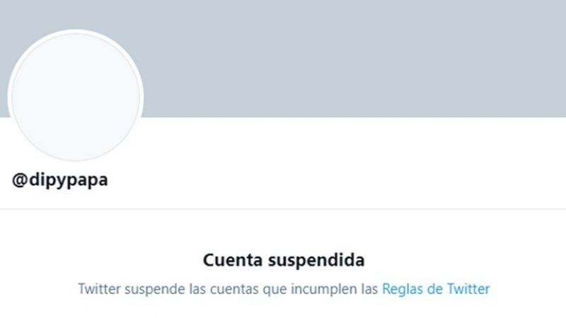 Suspendieron la cuenta en Twitter de El Dipy: "nunca me van a callar"