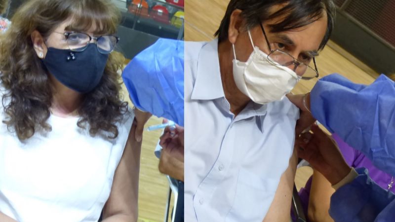 Patricia y Alberto, los primeros docentes sanjuaninos en vacunarse contra el coronavirus: "nos da esperanza"