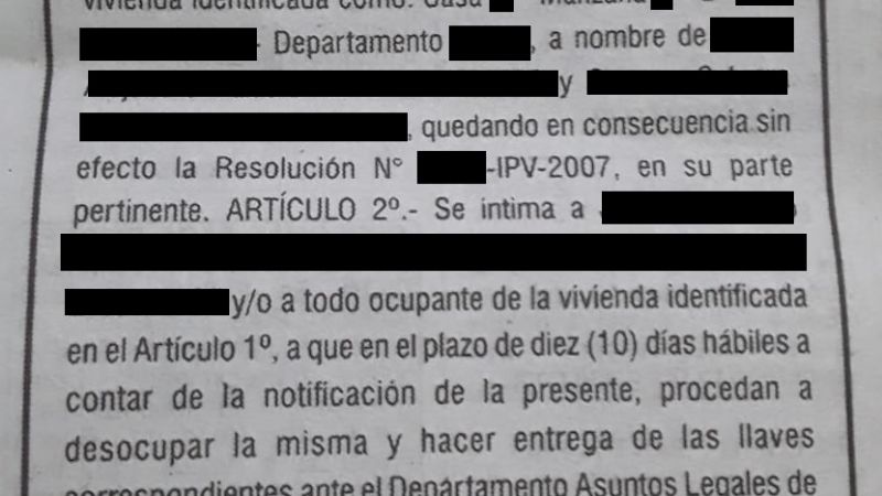 Tras un proceso legal se revocan al menos 2 adjudicaciones por mes de casas de IPV en San Juan