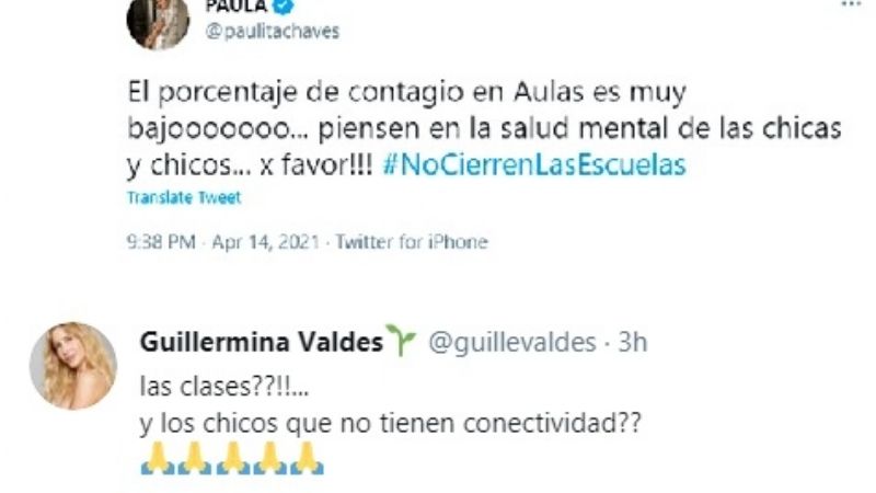Guillermina Valdés, Pampita, Paula Cháves, Luciana Salazar y María del Cerro, enfurecidas