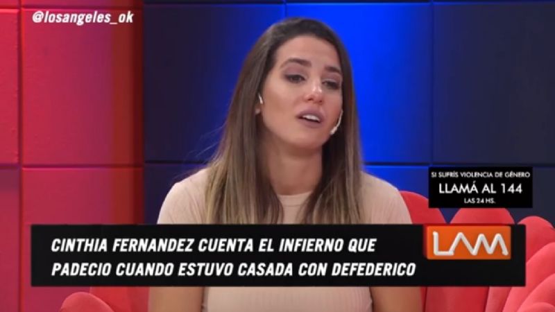 Cinthia Fernández y el peor momento con Defederico: "pensé que me moría"