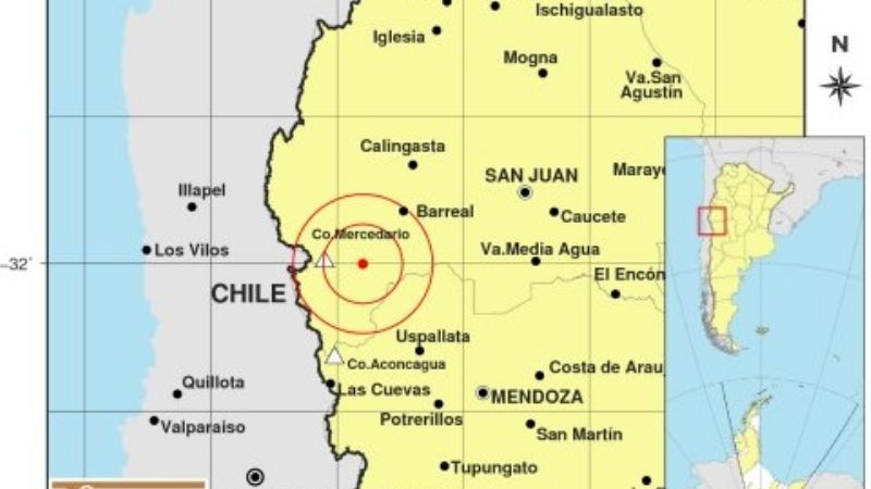Un intenso sismo sacudió la madrugada del domingo en San Juan y se sintió en Mendoza