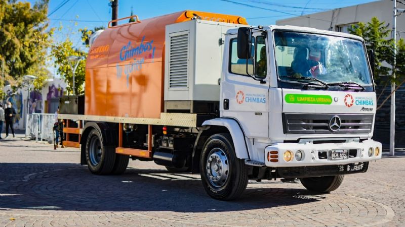 Chimbas: un camión de alta tecnología desinfectará calles y espacios públicos en los barrios
