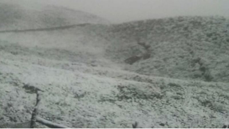 Frente frío: una leve nevada se hizo notar en Jáchal