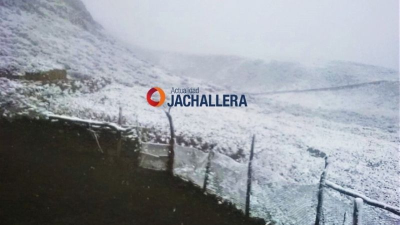 Frente frío: una leve nevada se hizo notar en Jáchal