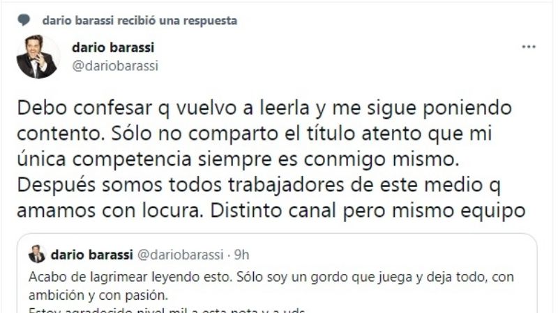 "Mi única competencia es...": Darío Barassi habló del "enfrentamiento" con Vero Lozano