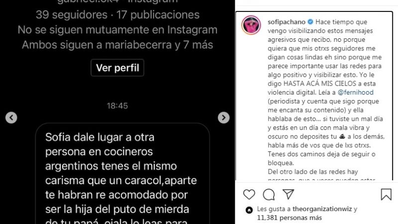 Sofía Pachano respondió a quienes la quieren fuera de "Cocineros Argentinos" y Ximena Sáenz reaccionó