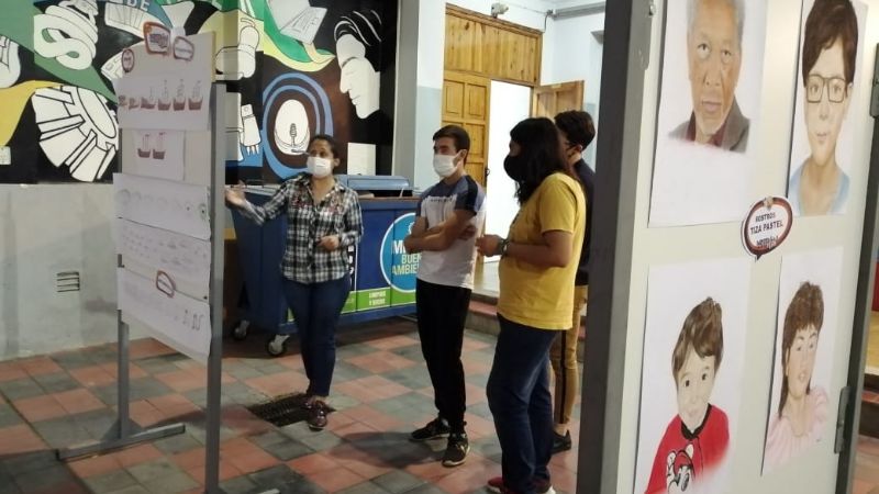 La conquista de las sanjuaninas en "oficios rudos" impacta desde un mural en la escuela Obreros del Porvenir