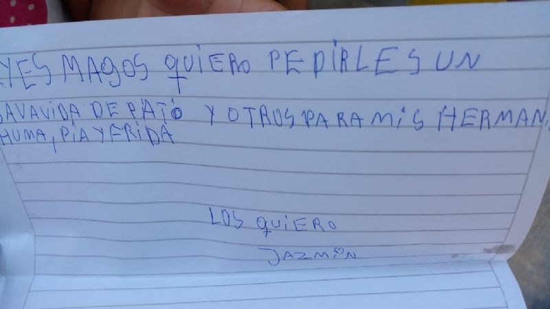 Niños sanjuaninos de un merendero escribieron emotivas cartas a los Reyes Magos