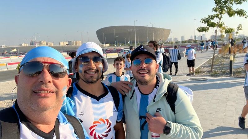 La emoción de un sanjuanino en Qatar tras vivir Argentina vs México: "fue el partido de nuestra vida"