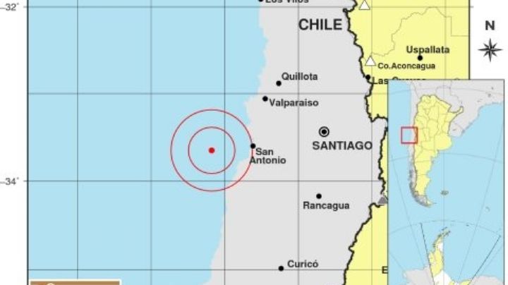 Fuerte y superficial sismo en Chile se percibió este sábado en San Juan