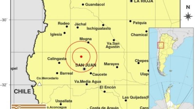 Un sismo sorprendió la madrugada del domingo en San Juan
