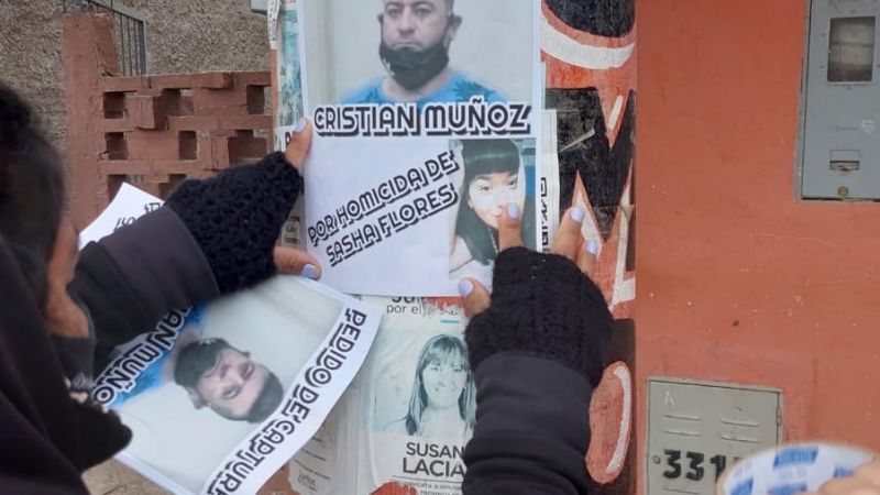 Caso Sasha Flores: pegaron carteles de "Se busca" por el conductor prófugo y marcharon por justicia
