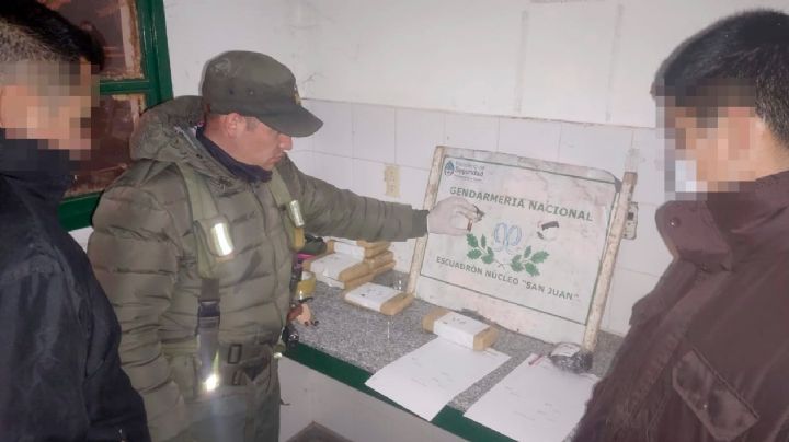 Gendarmería secuestró marihuana y cocaína que ingresaba a San Juan desde Mendoza