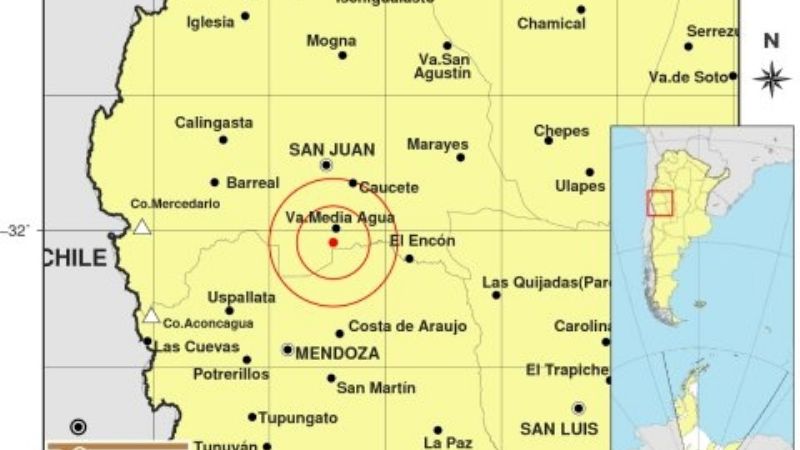 Fuerte sismo se registró en San Juan y se percibió hasta en Mendoza