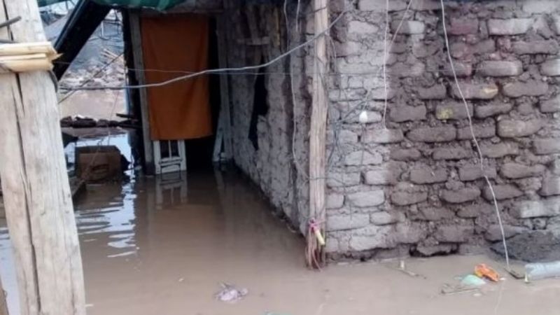 Lluvias intensas en San Juan: colapsaron casas de familias de Albardón y 9 de Julio
