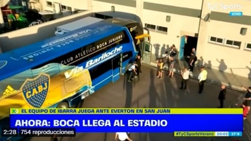 Video: así llegó Boca al estadio San Juan del Bicentenario