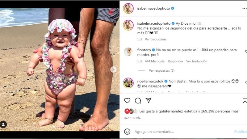 "Dejar pasar": el descargo de Isabel Macedo a las críticas por el peso de su bebé