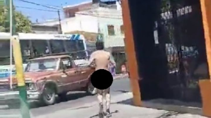 Video viral: un "amante" fue grabado corriendo desnudo, perseguido por un hombre en Salta
