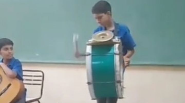Talento nato: un alumno sanjuanino sorprendió en la escuela y se hizo viral