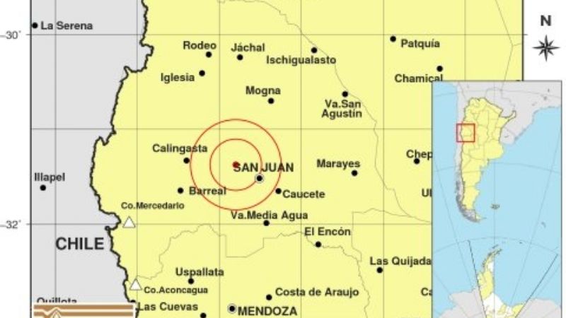 Un sismo de escasa profundidad se registró en San Juan este viernes