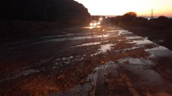 Por intensas lluvias, se cortó un tramo de la Ruta Nacional 150