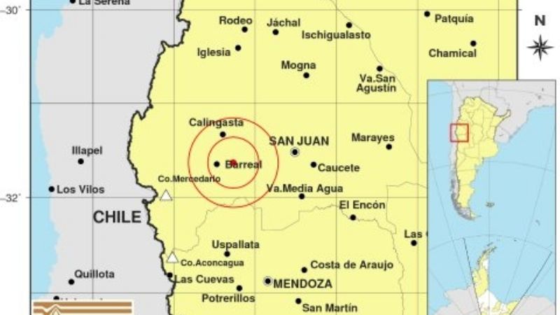 Un sismo sacudió la tarde del viernes en San Juan