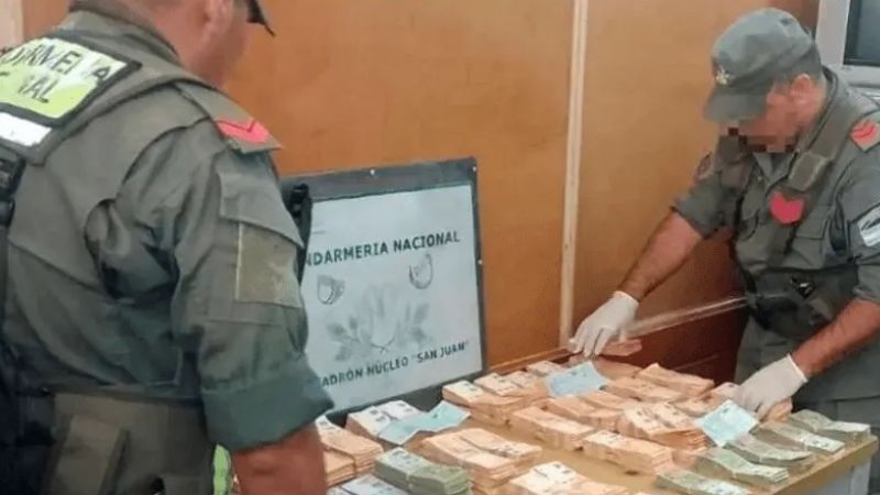 Gendarmería interceptó a un camionero, en Caucete, con más de 7 millones de pesos