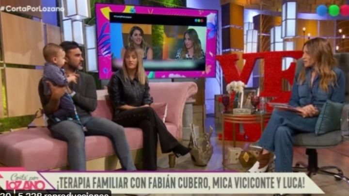 Mica Viciconte y Fabián Cubero se cruzaron en vivo: "Con el nene me gustaría que afloje"