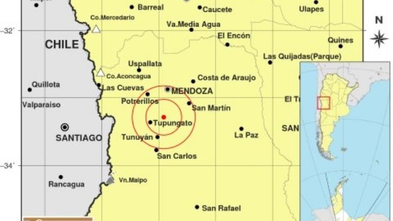 Un sismo superficial se registró en Mendoza este domingo