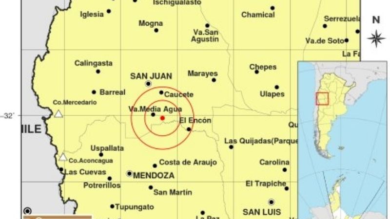 Un sismo superficial movió la madrugada en San Juan
