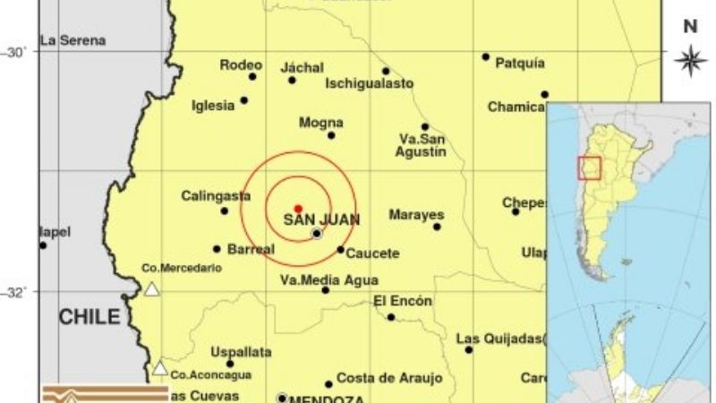 Se registró un sismo en San Juan y fue percibido en la Ciudad