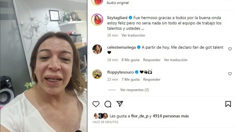 "No tengo palabras": Lizy Tagliani salió a bancar a un participante eliminado de Got Talent Argentina