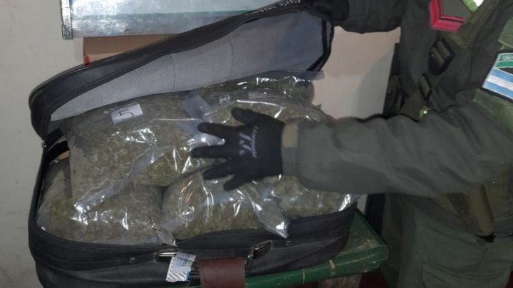 Viajaba a San Juan con una valija repleta de marihuana y lo detuvieron